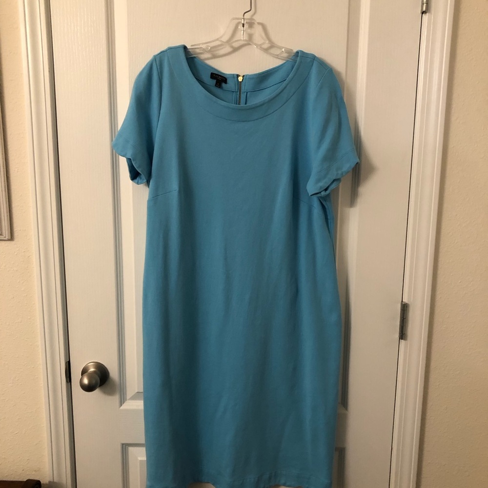 Talbots Baby Blue Short-Sleeve Shift Dress